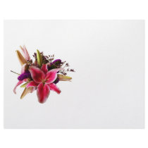 Bouquet With Stargazer Lilies Letterhead Template