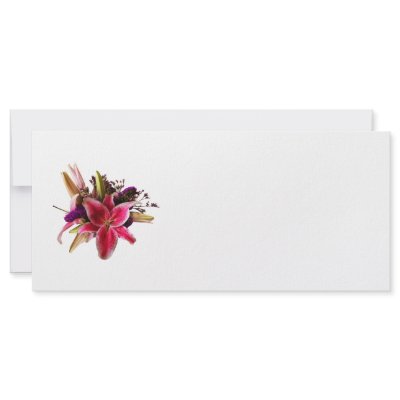Bouquet With Stargazer Lilies Rack Card Template by SusanSavad