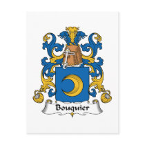 Bouquier Family Crest postcards by coatsofarms Bouquier Family Crest postcards