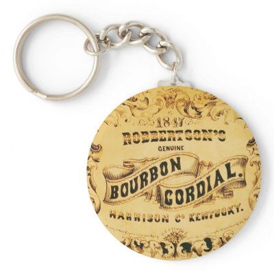 Bourbon Cordial ~ Vintage Advertising Keychain by VintageFactory
