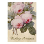 Bourbon Rose Floral Wedding Invitation