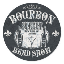 Bourbon St. Bead Show Round Sticker