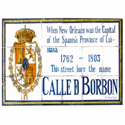 Bourbon St, Spanish Tile Replica Photo Cutout by figstreetstudio