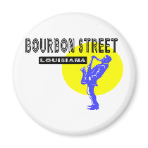 Bourbon Street Refrigerator Magnet