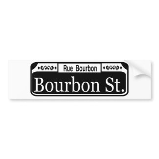 Bourbon Street Sign bumpersticker