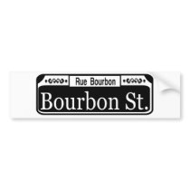 Bourbon Street Sign bumper stickers by figstreetstudio Bourbon Street Sign bumper stickers