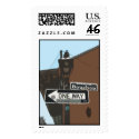 bourbon street sign drawing  postage