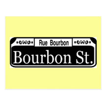 Bourbon Street Sign Postcard