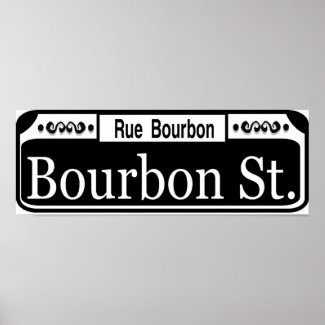 Bourbon Street Sign print