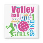 Bourne Beach Volleyball Magnet