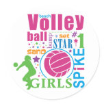 Bourne Beach Volleyball Sticker