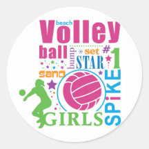 Bourne Beach Volleyball Sticker