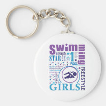 Bourne Swimming Key Chain