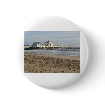 Bournemouth pier in winter pinback button