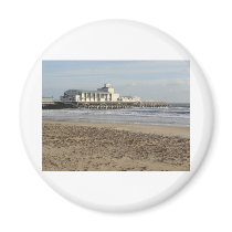 Bournemouth pier in winter fridge magnet