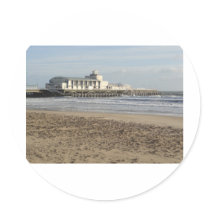 Bournemouth pier in winter sticker