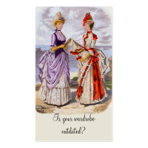 Boutique Business Card with Vintage 1800s Fashions