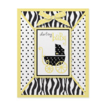 Boutique Chic Baby Advice Card Flyer Design