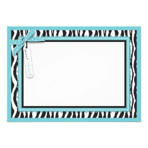 Boutique Chic Boy Card B2 Personalized Invites