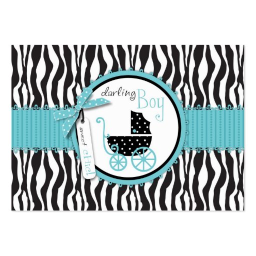 Boutique Chic Boy Gift Tag Business Card (front side)