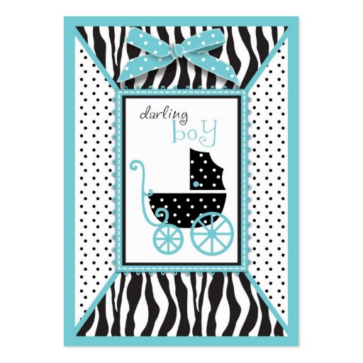 Boutique Chic Boy Gift Tag Business Cards (front side)