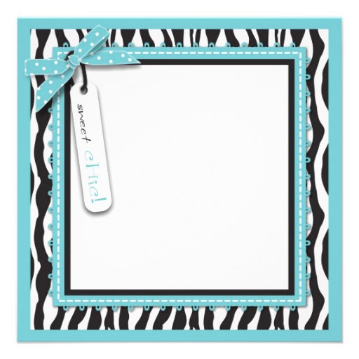 Boutique Chic Boy Square Personalized Invites