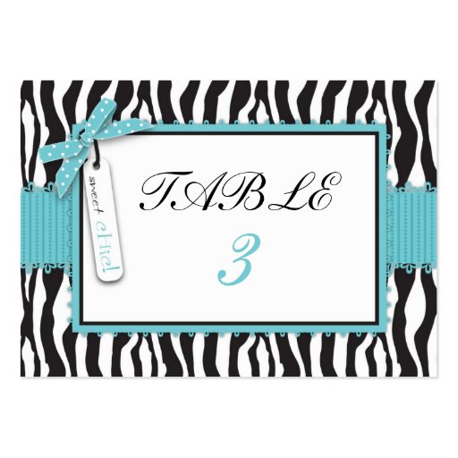 Boutique Chic Boy Table Card Flat Business Card (front side)