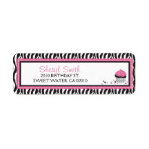 Boutique Chic Cupcake Return Label
