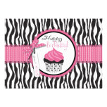 Boutique Chic Cupcakes Card A7 Invite