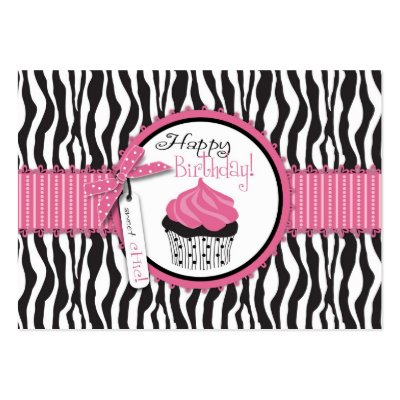 Boutique Chic Cupcakes Gift Card Business Cards by LetsCelebrateDesigns