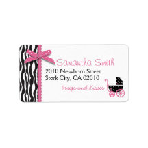 Boutique Chic Girl Address Label