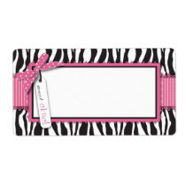 Boutique Chic Girl Name Tag Shipping Label