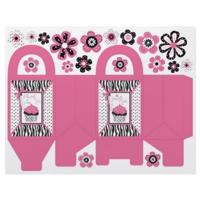 Boutique Chic Party Favor Basket Flyer by LetsCelebrateDesigns