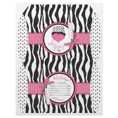 Boutique Chic Party Favor Puff Box Personalized Flyer by LetsCelebrateDesigns