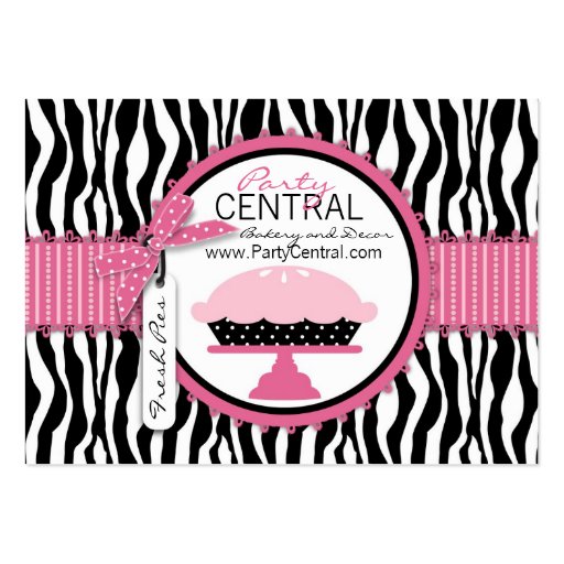 Boutique Chic Pie Business Card Templates (front side)