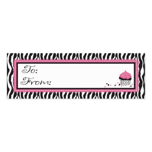 Boutique Chic Skinny Gift Tag Business Card Templates (front side)