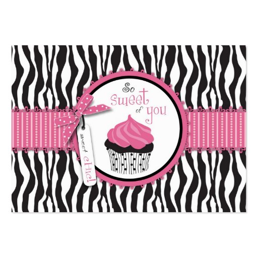 Boutique Chic TY Cupcakes Gift Card Business Card Templates (front side)