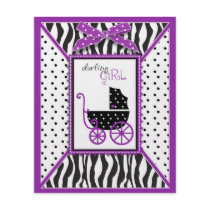 Boutique Chic Violet Advice Card Personalized Flyer
