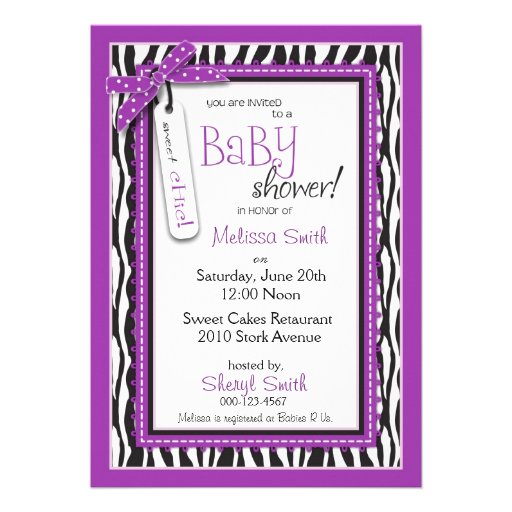 Boutique Chic Violet Invitation Card