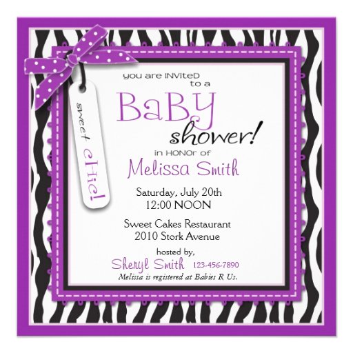 Boutique Chic Violet Invitation Square