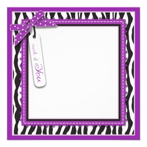 Boutique Chic Violet TY Square Personalized Invitations