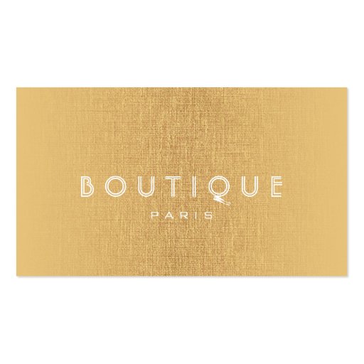 Boutique-Fashion Accessories Gold Linen Card Business Card Templates (front side)