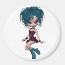 Boutique Gothique Mascot Goth Girl 9 Refrigerator Magnet