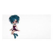 Boutique Gothique Mascot Goth Girl 9 Custom Photo Card