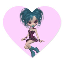 Boutique Gothique Mascot Goth Girl 9 Sticker