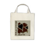 Boutique Hearts - Grocery Tote Bags