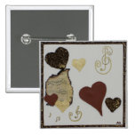 Boutique Hearts Tan - Button