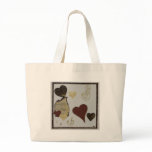 Boutique Hearts Tan - Jumbo tote Bag