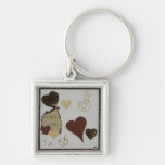 Boutique Hearts Tan - Keychain