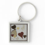 Boutique Hearts Tan - Keychain